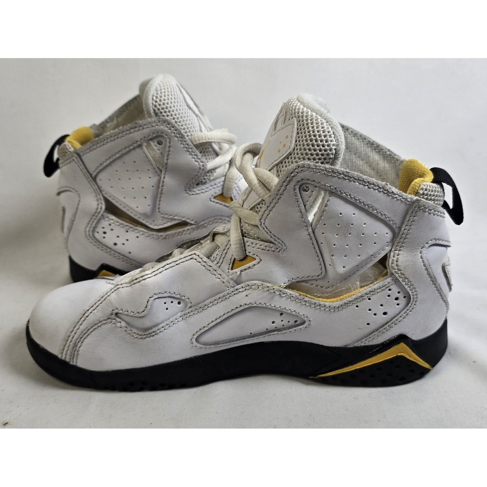 Jordan True Flight High Top Kids White Yellow Shoes Sneakers Sz 2Y